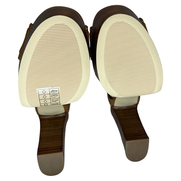 NWT Michael Kors Women's Jessie Scalloped Leather Platform Block Heel Sandals - Picture 9 of 10